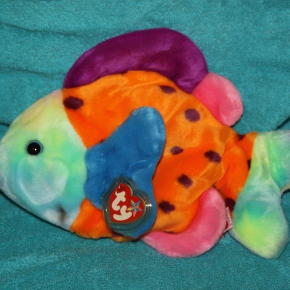 TY Beanie BUDDY LIPS the FISH MWMT - Picture 1 of 1